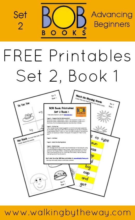 BOB Books Printables For Set 2 Book 1 Walking By The Way