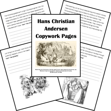 Free Copywork Pages for Hans Christian Andersen's Stories - Walking by ...