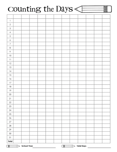 Track Your Homeschool Year with This Printable Chart - Walking by the Way