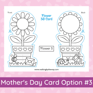 Printable Mother's Day Card to Color - Walking by the Way